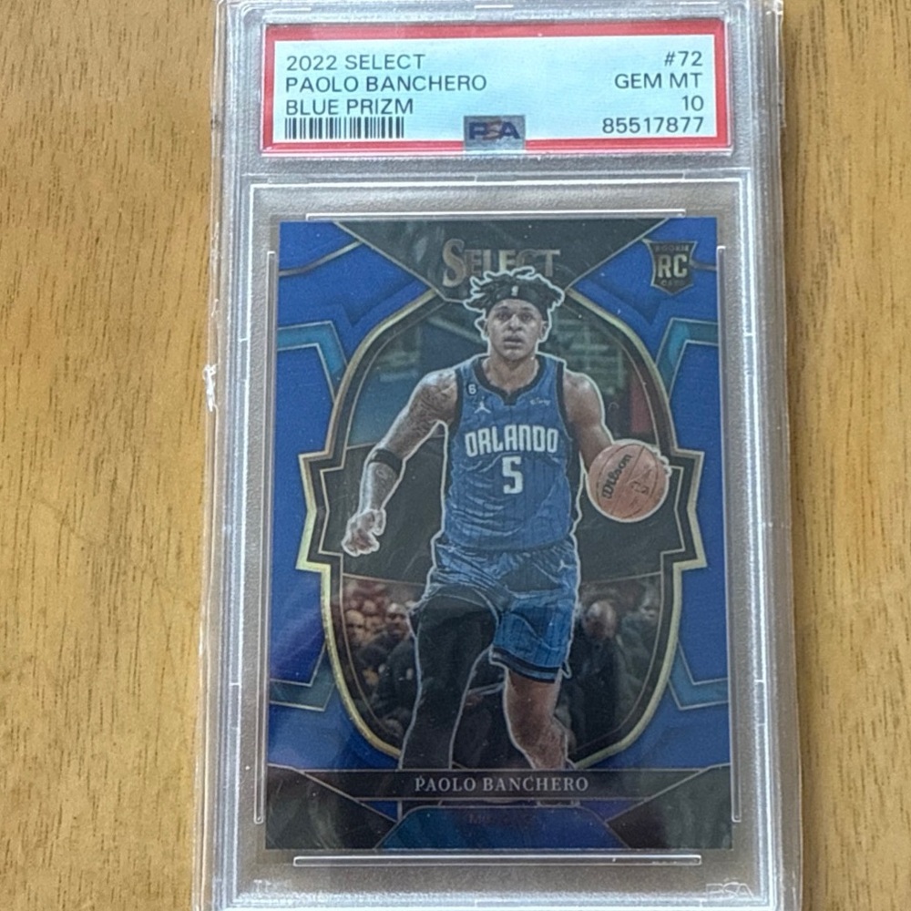 Paolo Banchero PSA 10 Rookie Card #72 2022 Select Blue Prizm Card